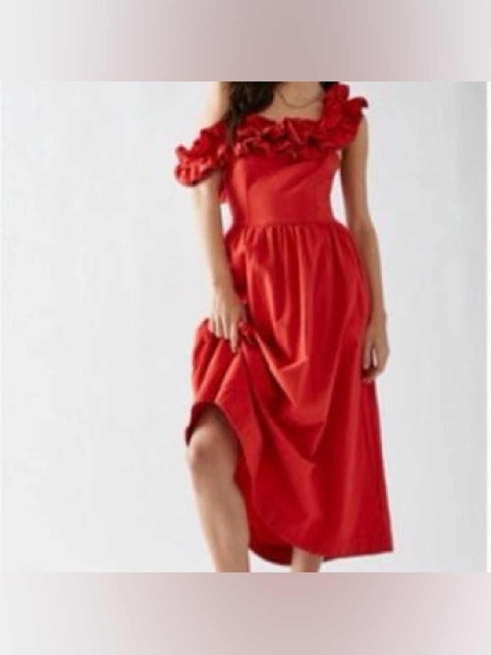 FREE PEOPLE RUFFLE IT UP MIDI DRESS